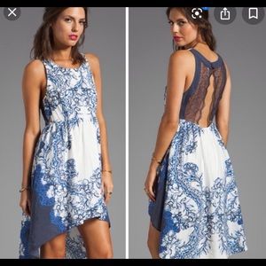 Hi-low lace dress